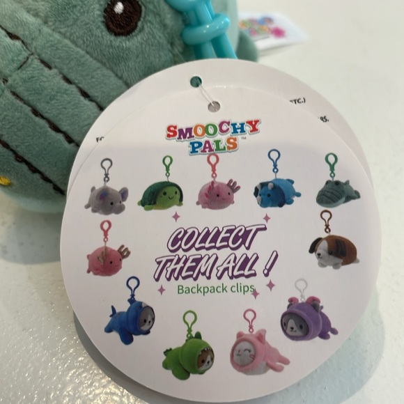NWT 4” Smoochy Pals Crocodile 🐊 Squishy Backpack / Bag Clip by Linzy Toys - Picture 4 of 4